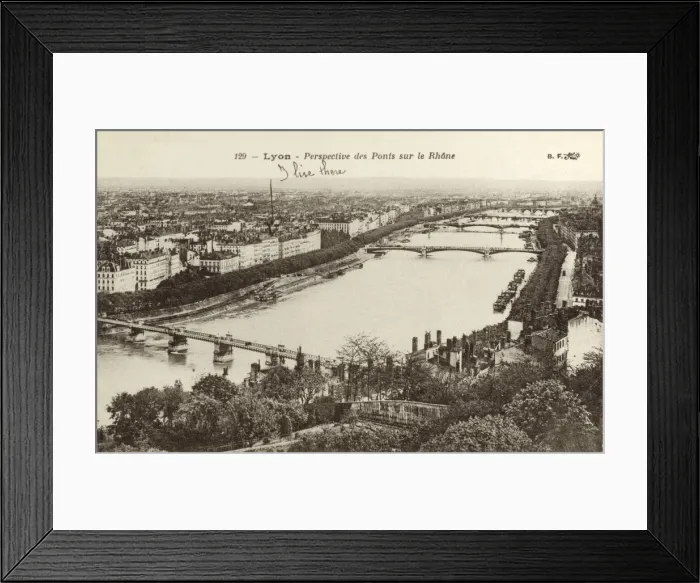 Framed Print : Lyon - views of the Bridge over the Rhone Framed Print : Lyon - views of the Bridge over the Rhone