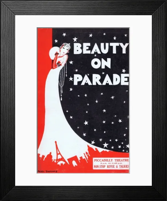 Framed Print : Programme cover for Beauty on Parade, 1932 Framed Print : Programme cover for Beauty on Parade, 1932