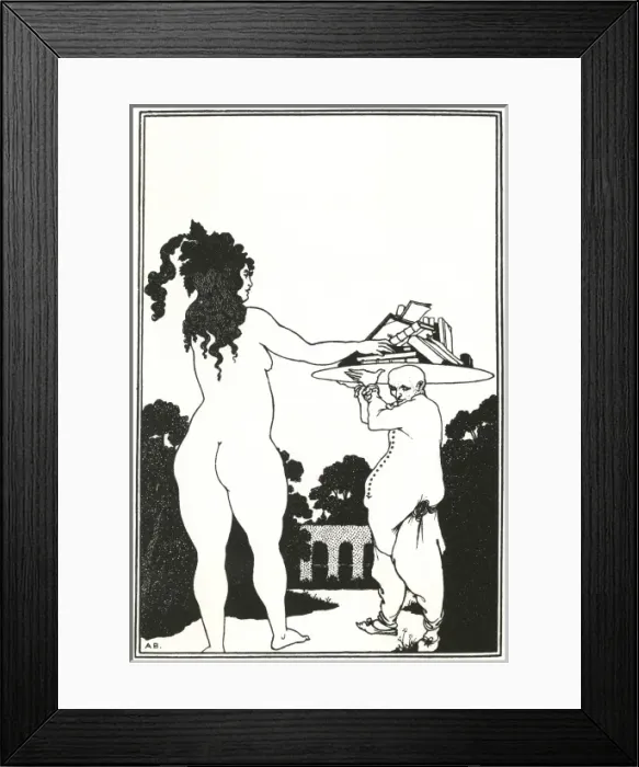 Framed Print : Book-plate by Aubrey Beardsley Framed Print : Book-plate by Aubrey Beardsley