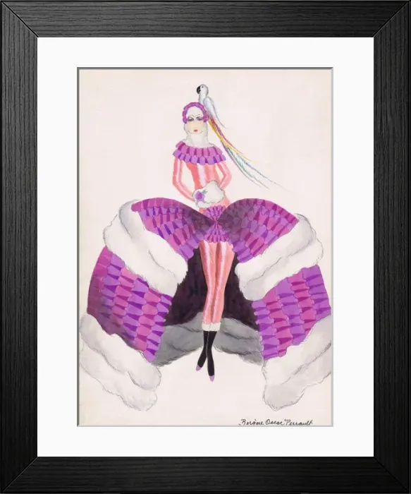 Framed Print : Costume design by Bergere Oscar Perrault Framed Print : Costume design by Bergere Oscar Perrault