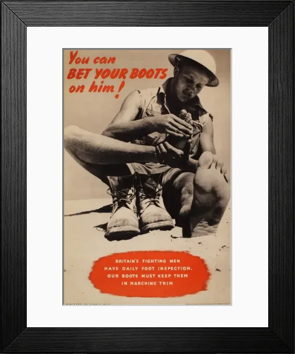 Framed Print : Poster: You can bet your boots on him Framed Print : Poster: You can bet your boots on him