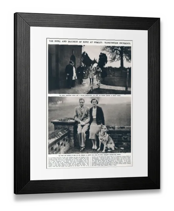 Framed Print : Royal Wedding 1934 - honeymoon incidents Framed Print : Royal Wedding 1934 - honeymoon incidents