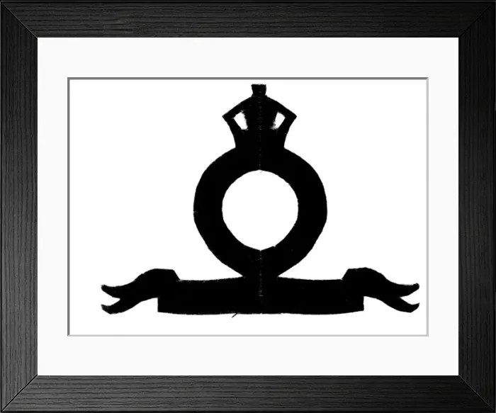 Framed Print : Silhouette of a military badge Framed Print : Silhouette of a military badge