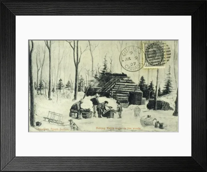 Framed Print : Boiling Maple Sugar - Canada Framed Print : Boiling Maple Sugar - Canada
