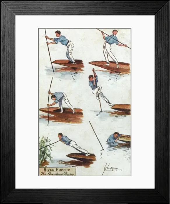 Framed Print : River Humour - The Amateur Punter Framed Print : River Humour - The Amateur Punter