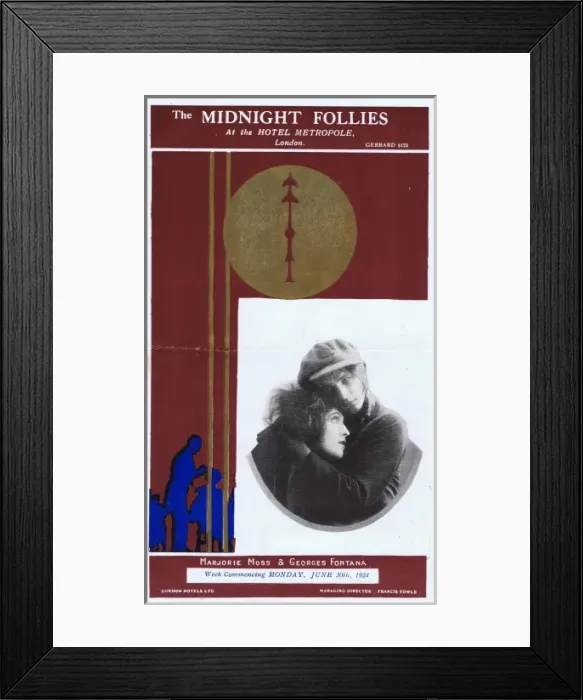 Framed Print : Programme cover for The Midnight Follies Framed Print : Programme cover for The Midnight Follies
