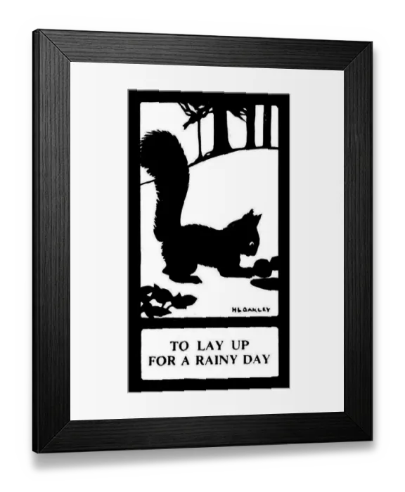 Framed Print : Silhouette, To Lay Up for a Rainy Day Framed Print : Silhouette, To Lay Up for a Rainy Day