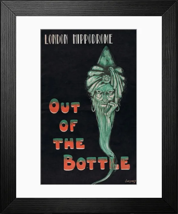 Framed Print : Programme cover for Out of the Bottle, 1932 Framed Print : Programme cover for Out of the Bottle, 1932