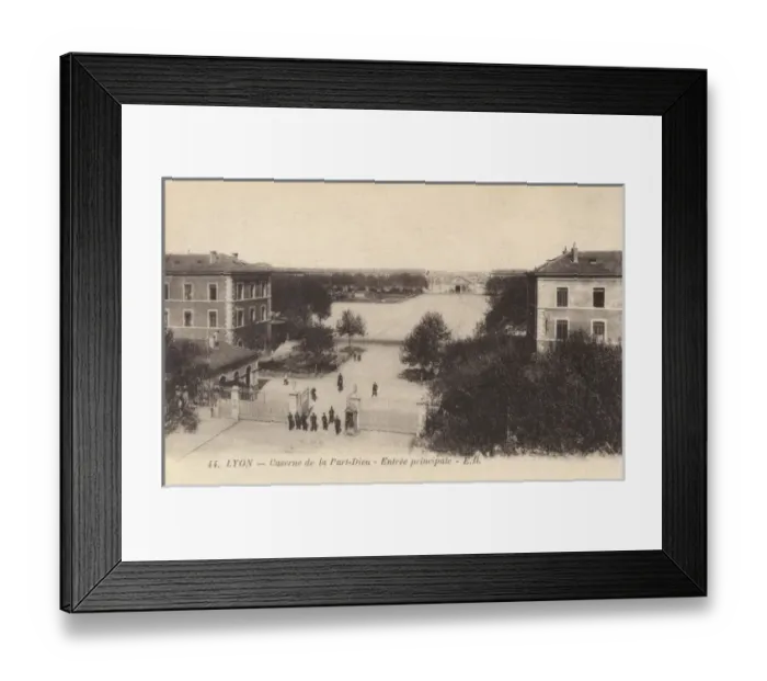 Framed Print : Lyon, France - Barracks Entrance Framed Print : Lyon, France - Barracks Entrance