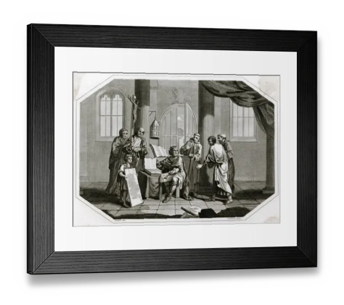 Framed Print : King Alfred defines the county boundaries Framed Print : King Alfred defines the county boundaries