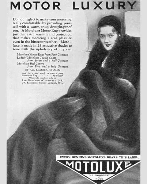 Motoluxe motor rug advertisement