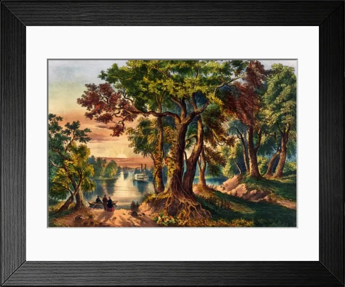 Framed Print : Western River Scenery Framed Print : Western River Scenery