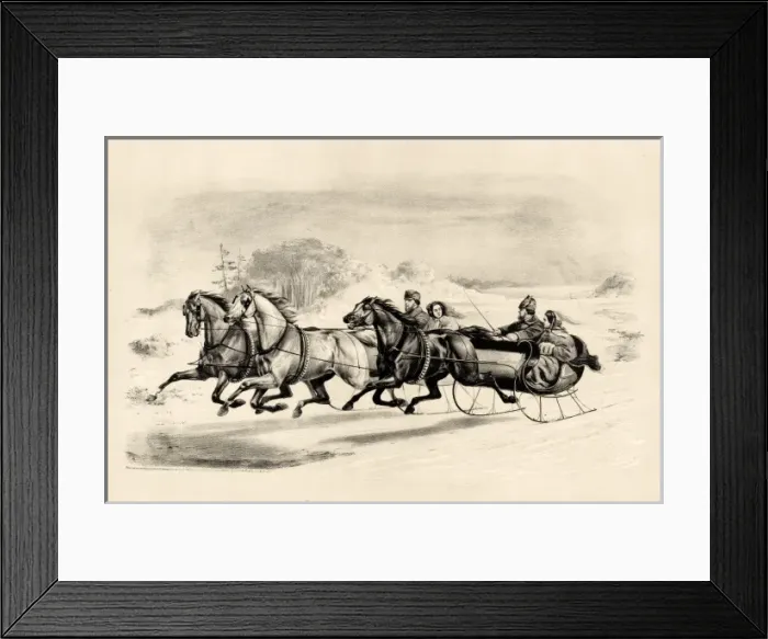 Framed Print : The Sleigh Race Framed Print : The Sleigh Race