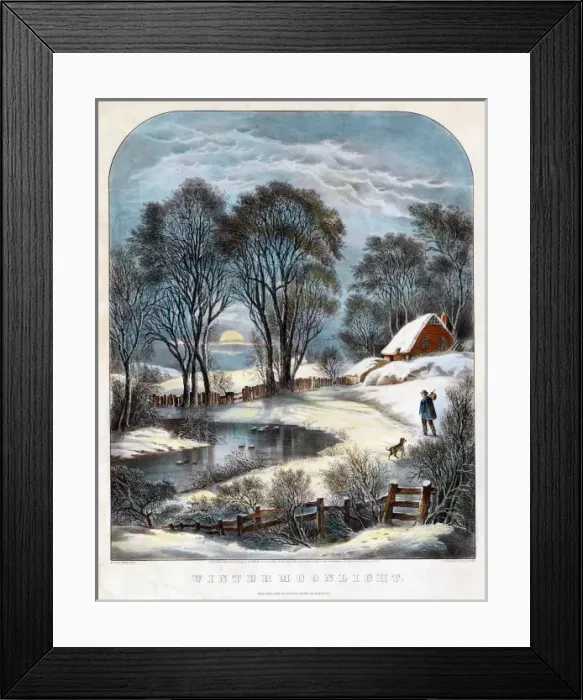 Framed Print : Winter Moonlight Framed Print : Winter Moonlight