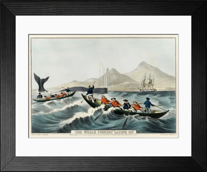 Framed Print : The Whale Fishery Laying On Framed Print : The Whale Fishery Laying On
