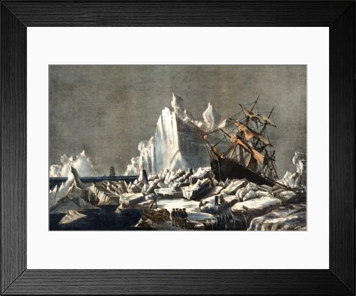 Framed Print : Nipped in the Ice while whaling Framed Print : Nipped in the Ice while whaling