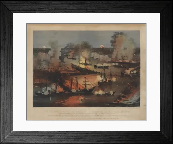 Framed Print : The Splendid Naval Triumph on the Mississippi Framed Print : The Splendid Naval Triumph on the Mississippi