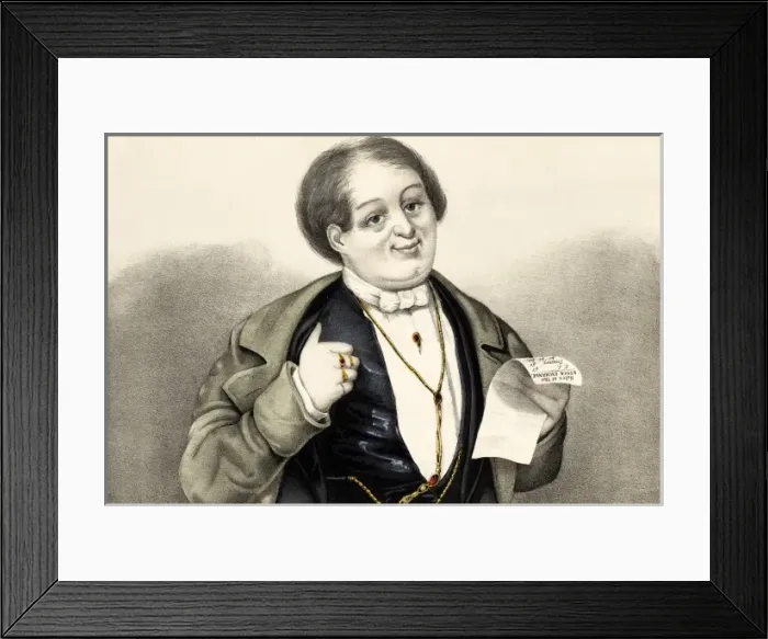 Framed Print : Happy businessman looking at stock exchange receipt Framed Print : Happy businessman looking at stock exchange receipt