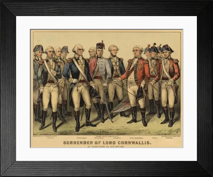 Framed Print : Surrender of Lord Cornwallis Framed Print : Surrender of Lord Cornwallis