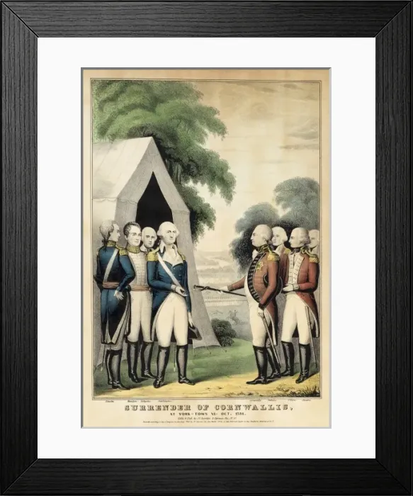 Framed Print : Surrender of Lord Cornwallis Framed Print : Surrender of Lord Cornwallis
