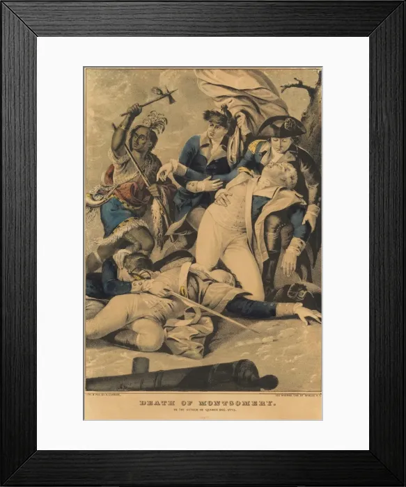 Framed Print : Death of Richard Montgomery Framed Print : Death of Richard Montgomery