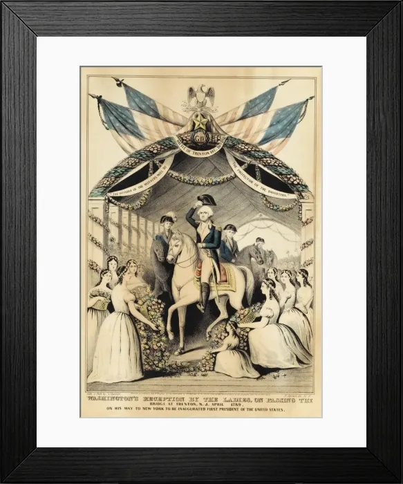 Framed Print : George Washington - Reception by the Ladies Framed Print : George Washington - Reception by the Ladies