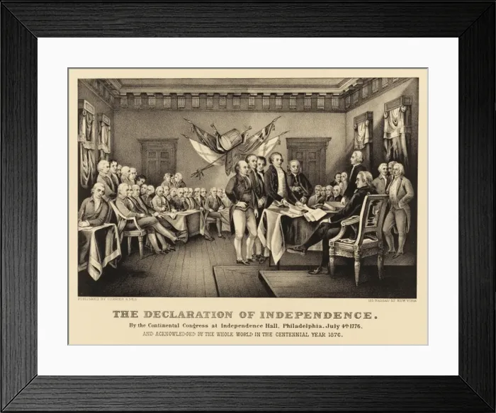 Framed Print : The Declaration of Independence Framed Print : The Declaration of Independence