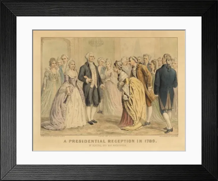 Framed Print : A Presidential Reception by George Washington Framed Print : A Presidential Reception by George Washington