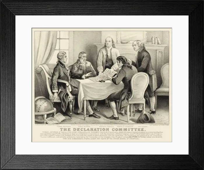 Framed Print : The American Declaration of Independence Committee Framed Print : The American Declaration of Independence Committee