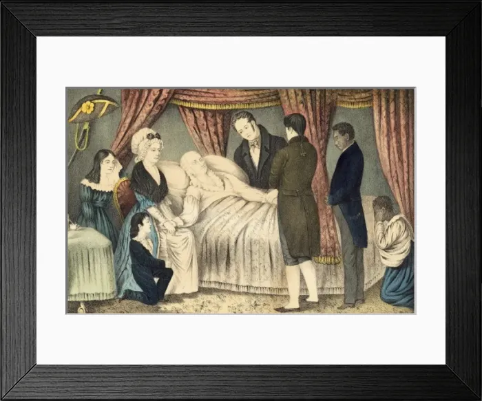 Framed Print : Death of George Washington Framed Print : Death of George Washington