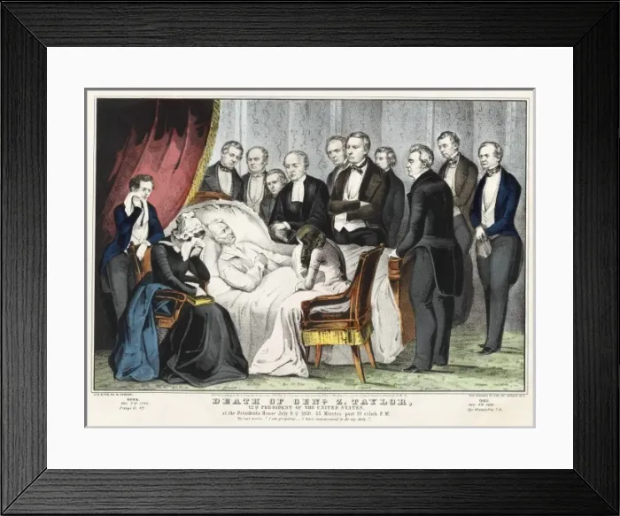 Framed Print : Death of General Zachary Taylor Framed Print : Death of General Zachary Taylor
