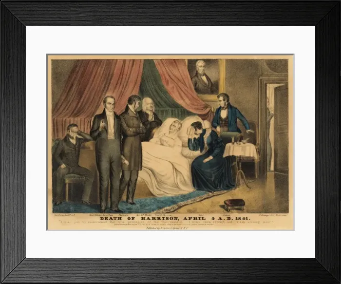 Framed Print : Death of President William Henry Harrison Framed Print : Death of President William Henry Harrison