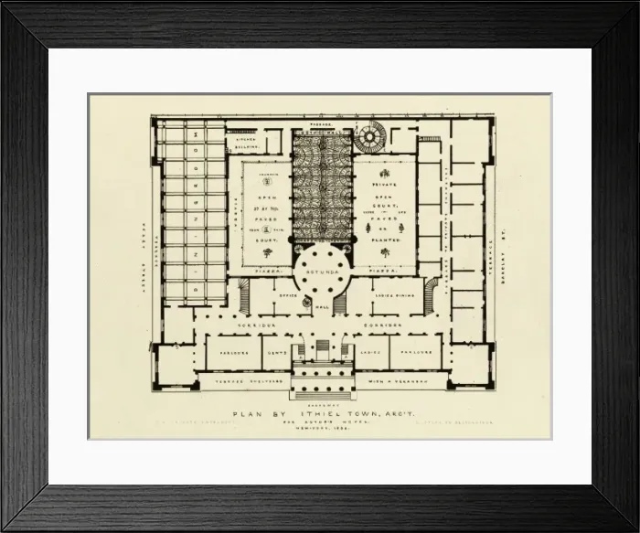 Framed Print : Plan for Astors Hotel. New-York, 1832 Framed Print : Plan for Astors Hotel. New-York, 1832