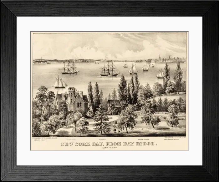 Framed Print : New York Bay, From Bay Ridge Framed Print : New York Bay, From Bay Ridge
