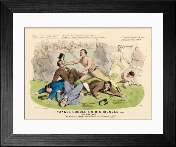 Framed Print : Yankee Doodle on His Muscle Framed Print : Yankee Doodle on His Muscle