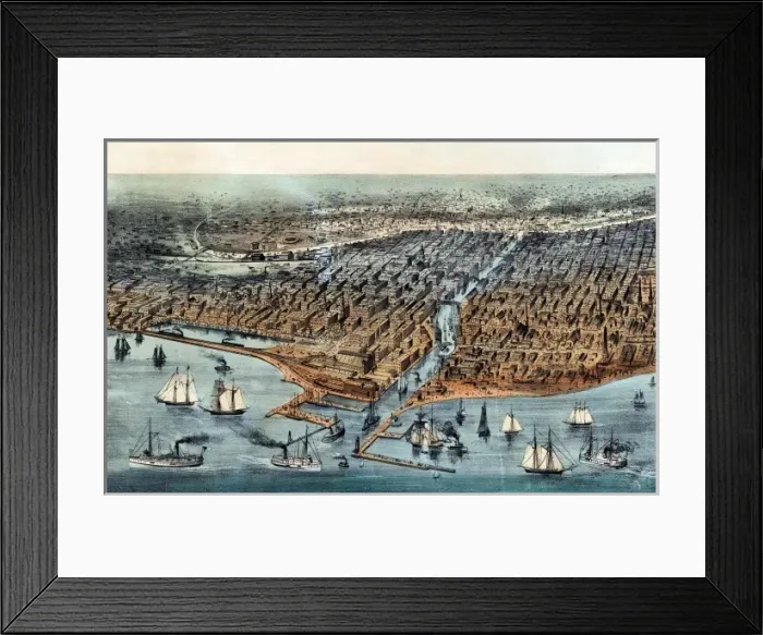 Framed Print : Chicago, As It Was Framed Print : Chicago, As It Was