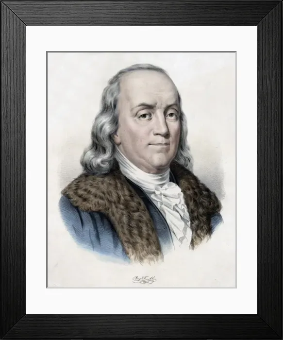 Framed Print : Benjamin Franklin Framed Print : Benjamin Franklin