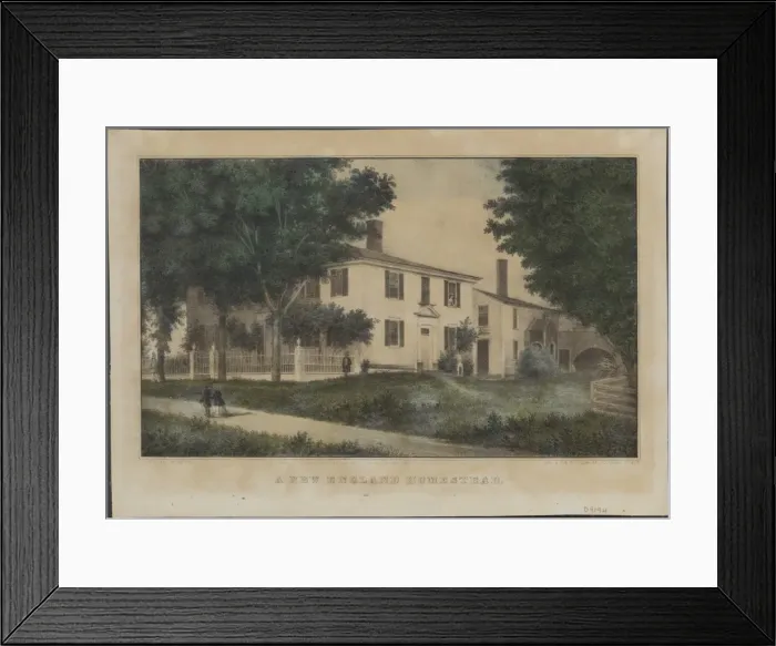 Framed Print : A New England Homestead Framed Print : A New England Homestead