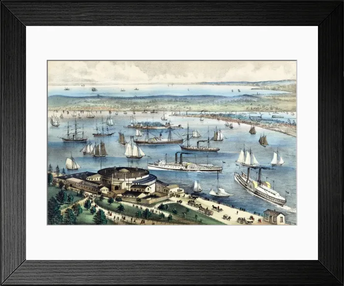 Framed Print : Upper and Lower Bay of New York Framed Print : Upper and Lower Bay of New York