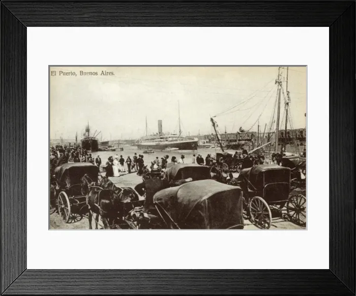 Framed Print : View of the Port at Buenos Aires, Argentina Framed Print : View of the Port at Buenos Aires, Argentina
