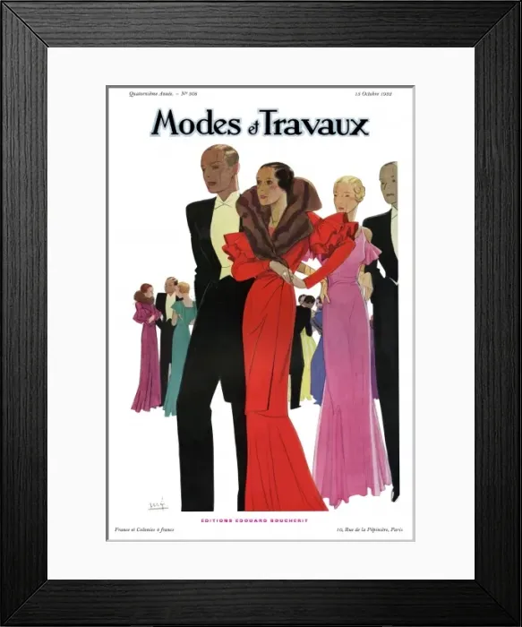 Framed Print : Modes et Travaux front cover. Art deco Framed Print : Modes et Travaux front cover. Art deco