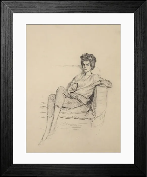 Framed Print : Portrait of a Woman by David Wright Framed Print : Portrait of a Woman by David Wright