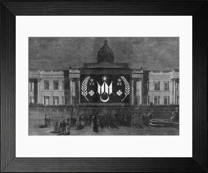 Framed Print : Peace illuminations at the National Gallery Framed Print : Peace illuminations at the National Gallery