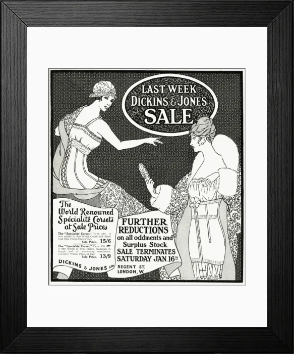 Framed Print : Advert for Dickins & Jones sale Framed Print : Advert for Dickins & Jones sale