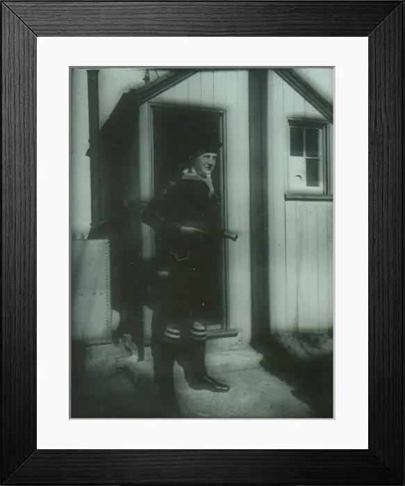 Framed Print : Sea Scout on lookout duty at the coast Framed Print : Sea Scout on lookout duty at the coast