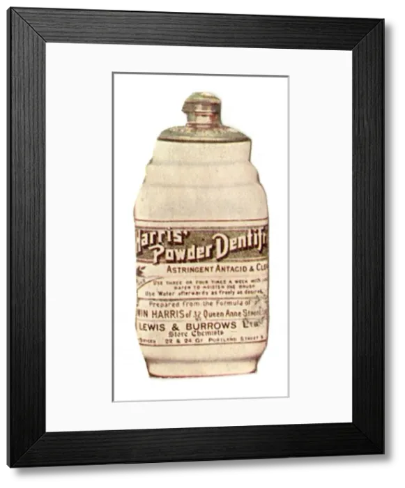 Framed Print : Harris Powder Dentifrice Framed Print : Harris Powder Dentifrice
