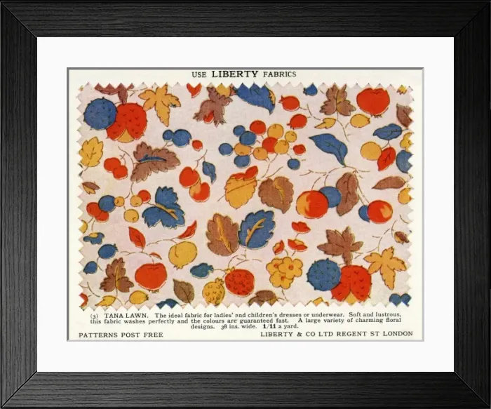 Framed Print : Liberty print fabric Framed Print : Liberty print fabric