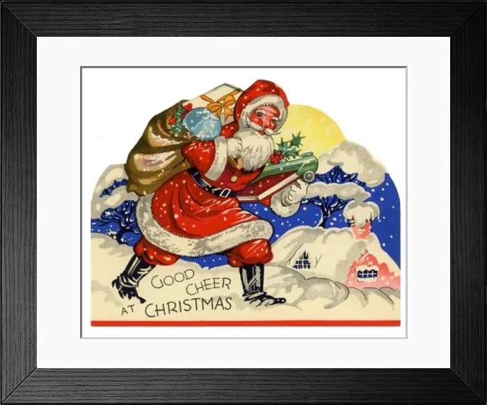 Framed Print : Santa with his sack of presents Framed Print : Santa with his sack of presents
