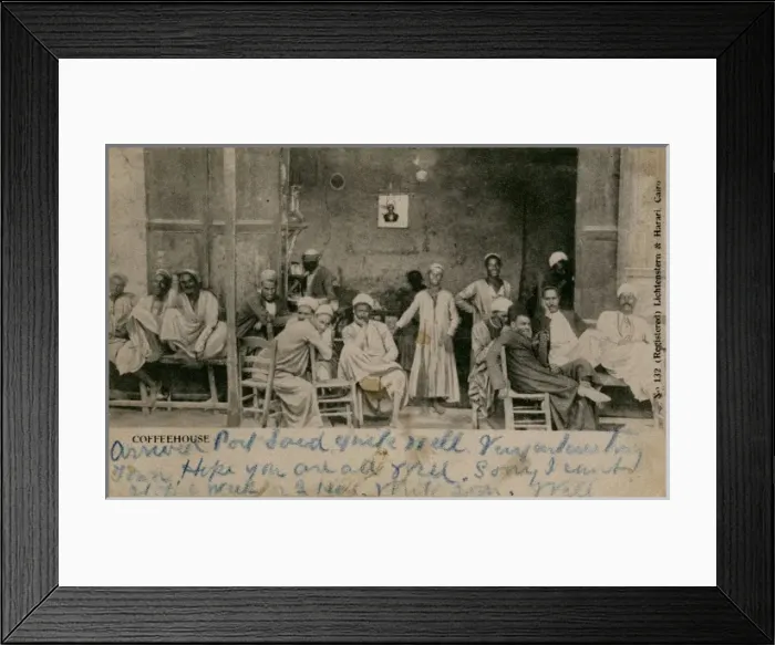 Framed Print : Men at a coffee house, Cairo, Egypt Framed Print : Men at a coffee house, Cairo, Egypt