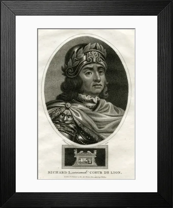 Framed Print : King Richard I, The Lionheart Framed Print : King Richard I, The Lionheart